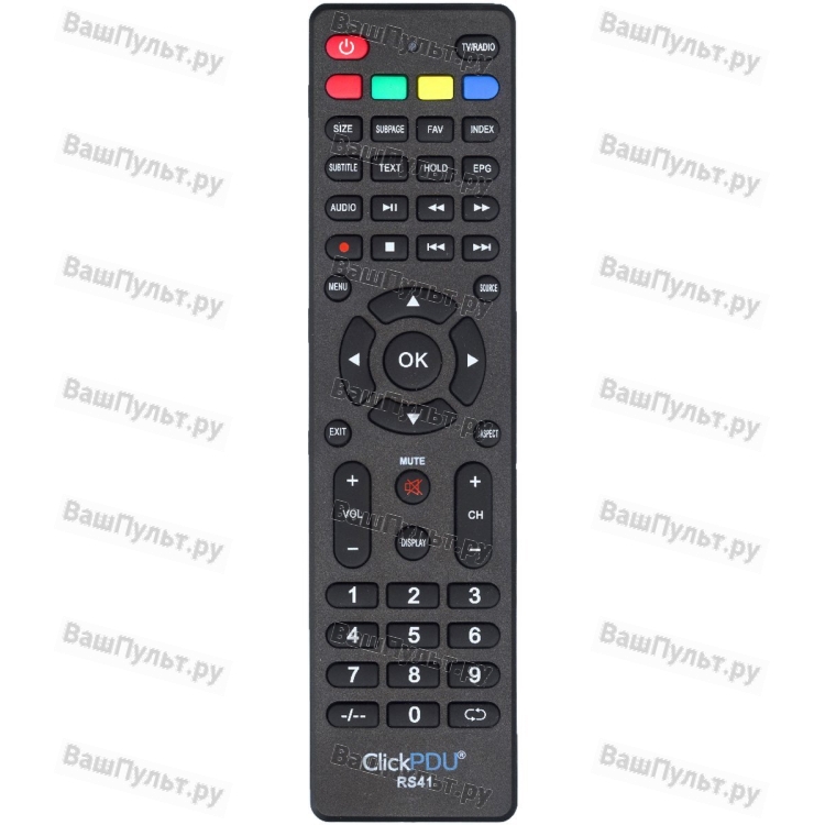 Универсальный пульт ClickPdu RS41 (RS41SMART) (для TV в подобном корпусе)