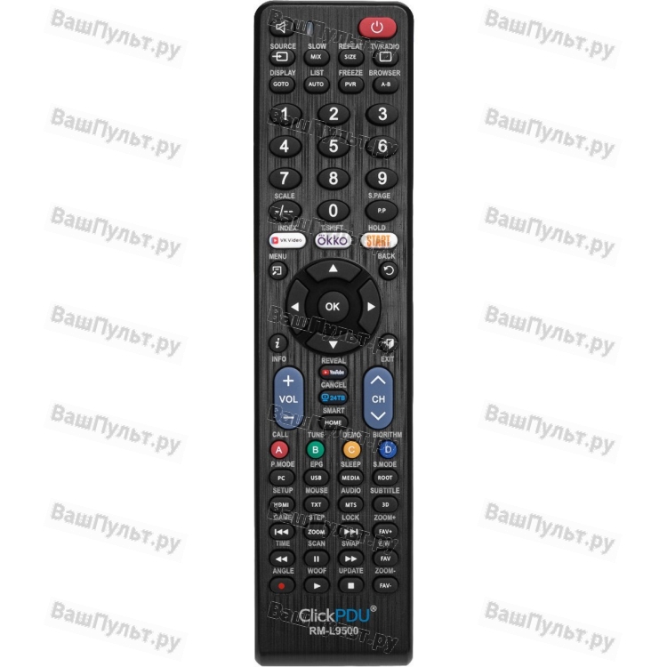 Универсальный пульт ClickPdu для Akai (Akira) RM-L9500