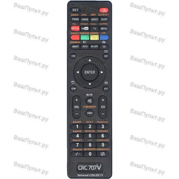 Универсальный пульт Huayu CRC707V (для TV)