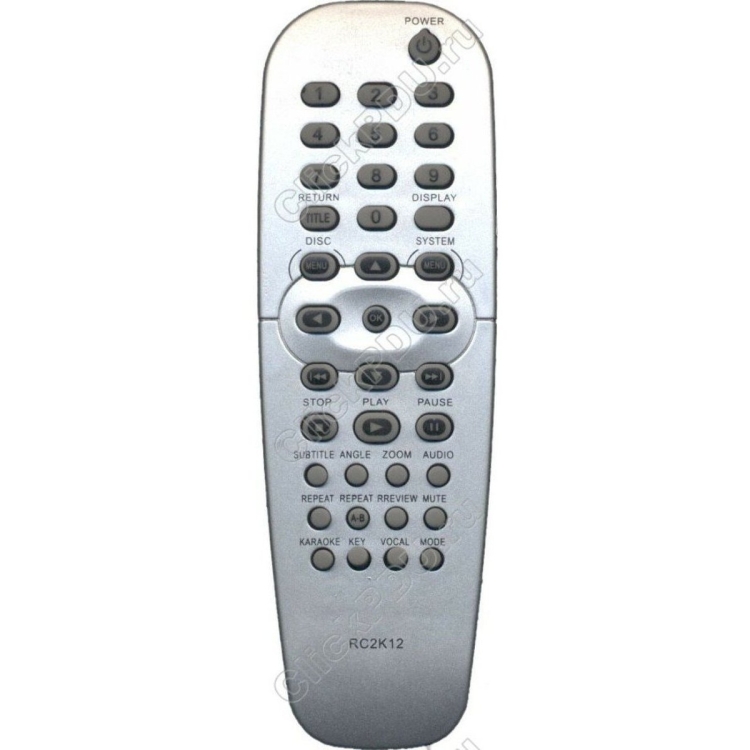 Пульт Huayu для Philips RC2K12 (RC2K16, RC-19137005/01P) серебряный