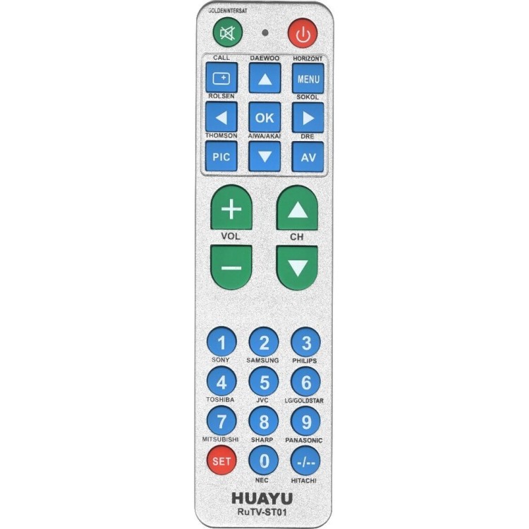 Универсальный пульт Huayu RUTV-ST01 (для различных марок TV+ LED+HD)