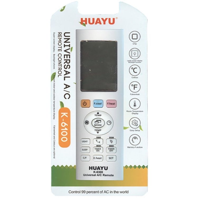 Пульт для кондиционера Huayu K-6300  (универсальный)