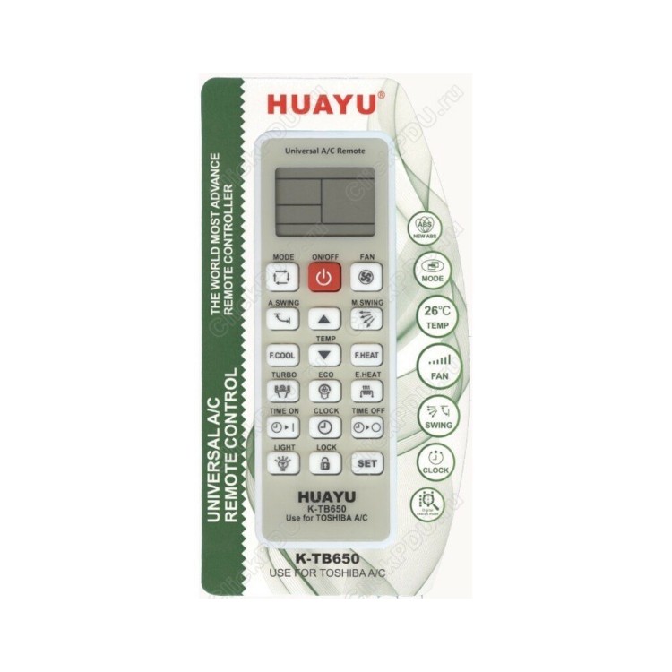 Универсальный пульт Huayu для Toshiba K-TB650