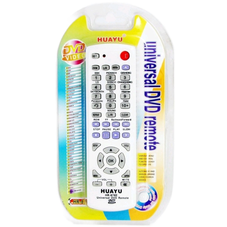 Универсальный пульт Huayu HR-878E (для DVD)