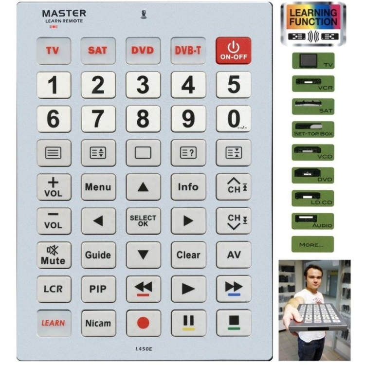 Универсальный, обучаемый пульт Master L450E