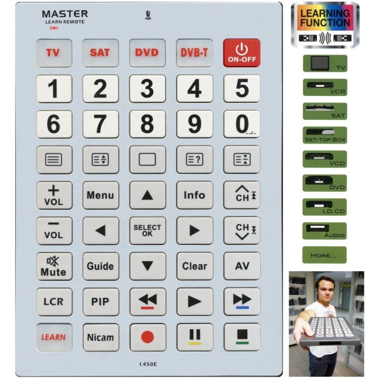 Универсальный, обучаемый пульт Master L450E