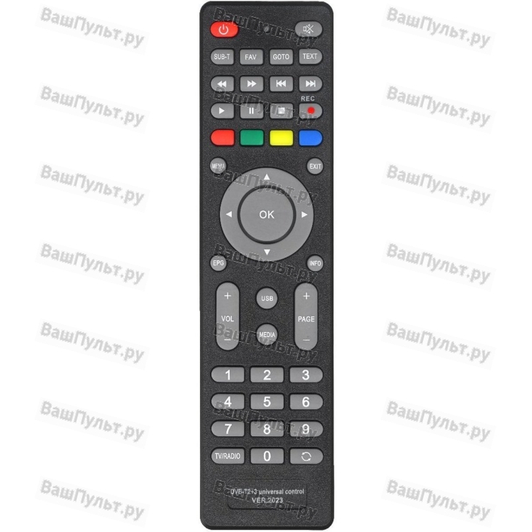 Универсальный пульт Huayu DVB-T2+3 (ver.2023 (корпус MTC DN300)+IP TV)