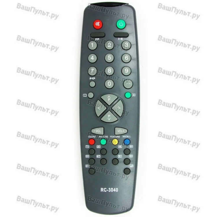 Пульт Huayu для Sanyo 11UV19-2 (RC-3040) черный