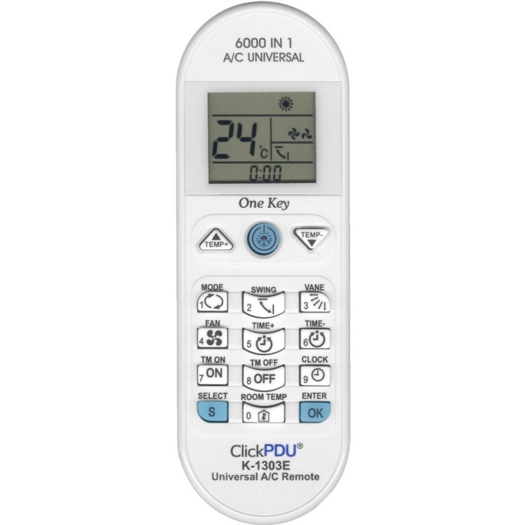 Пульт для кондиционера ClickPDU K-1303E (KT-E08) (6000 в 1)