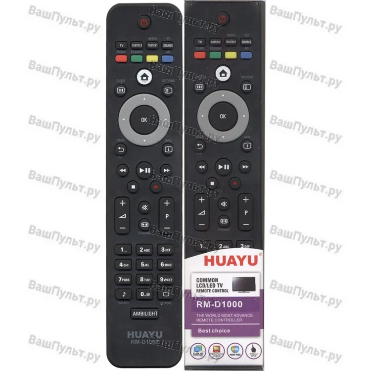 Универсальный пульт Huayu для Philips RM-D1000