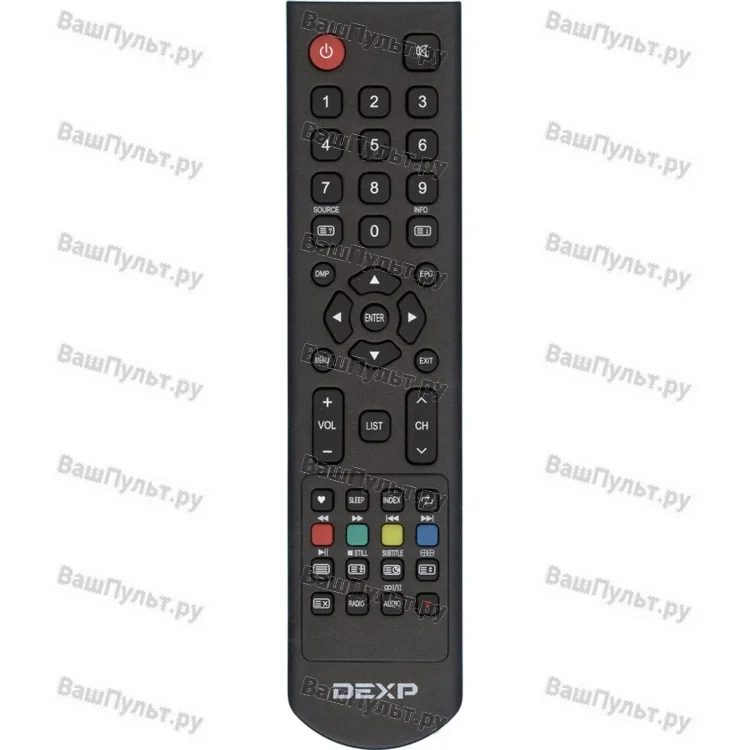 Пульт DEXP JKT-106B-2 (GCBLTV70A-C35, D7-RC) черный (оригинальный)