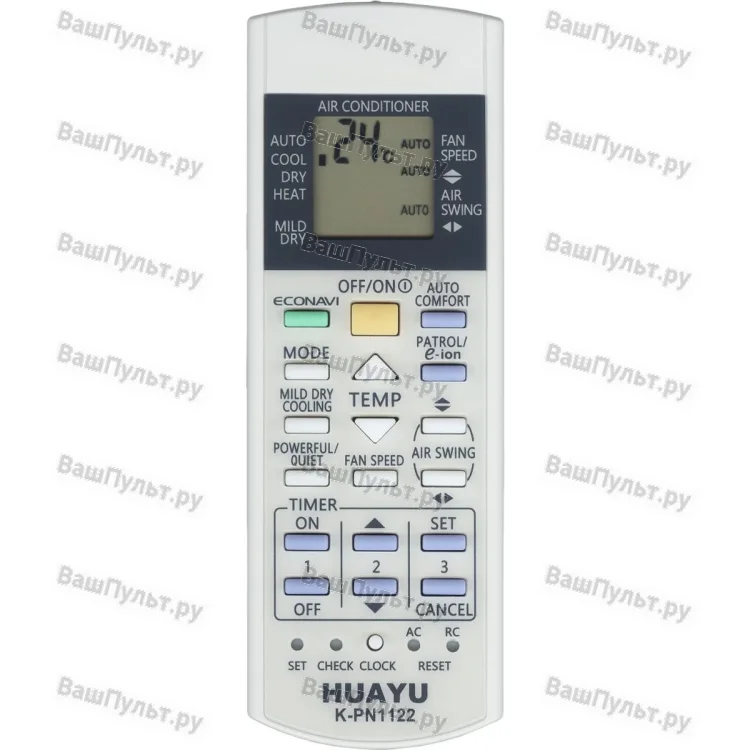 Пульт для кондиционера Huayu K-PN1122 для Panasonic (ver.2025) (универсальный)