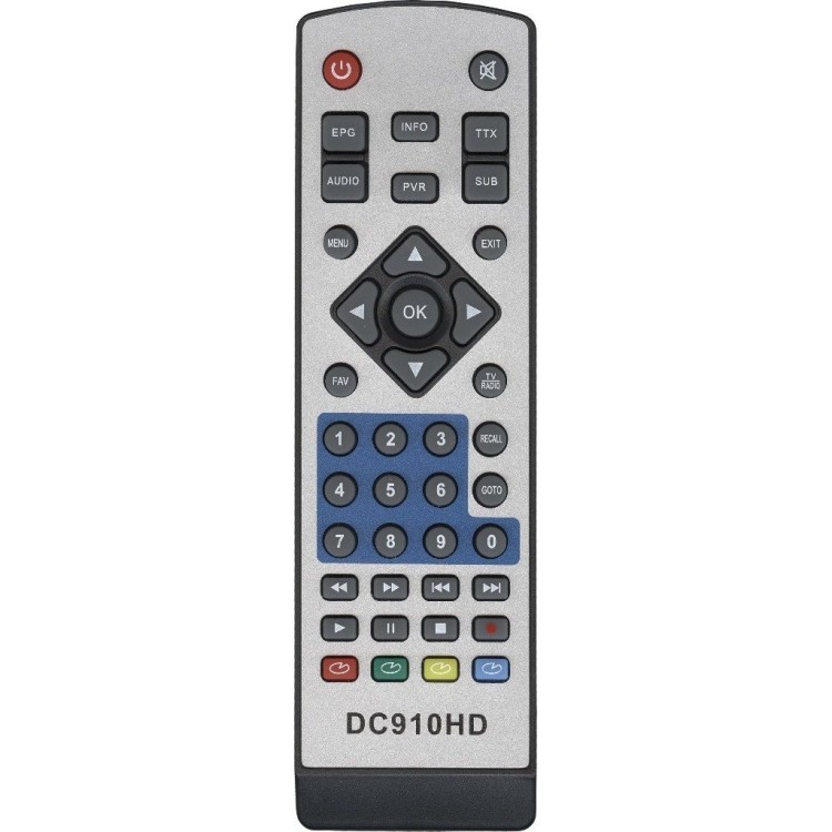 Пульт Huayu для D-Color DC910HD (DC930HD) (серебряный)