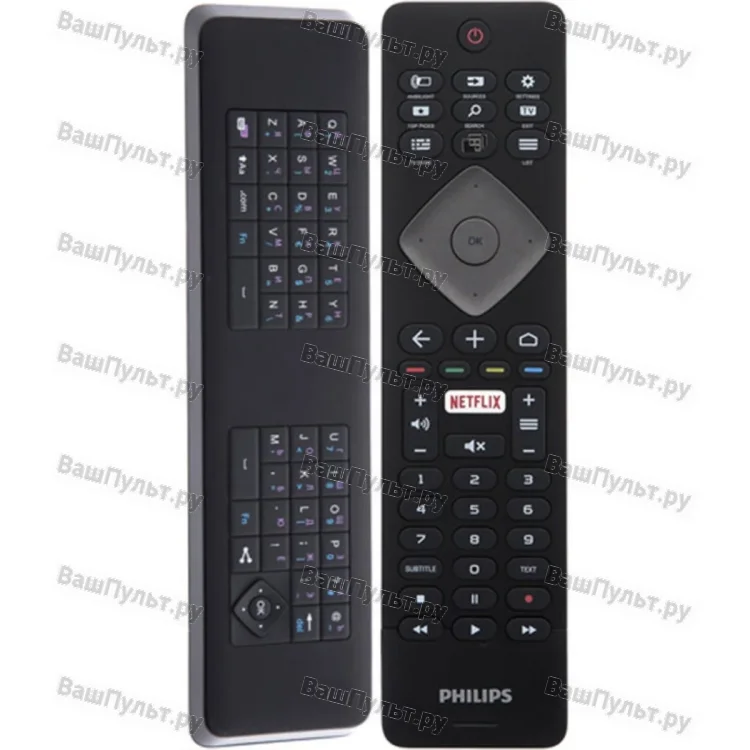 Пульт Philips 398GR10BEPHN0006DP (9965 970 05934, 9965 970 00319, YKF413-00) (Netflix, двусторонний)