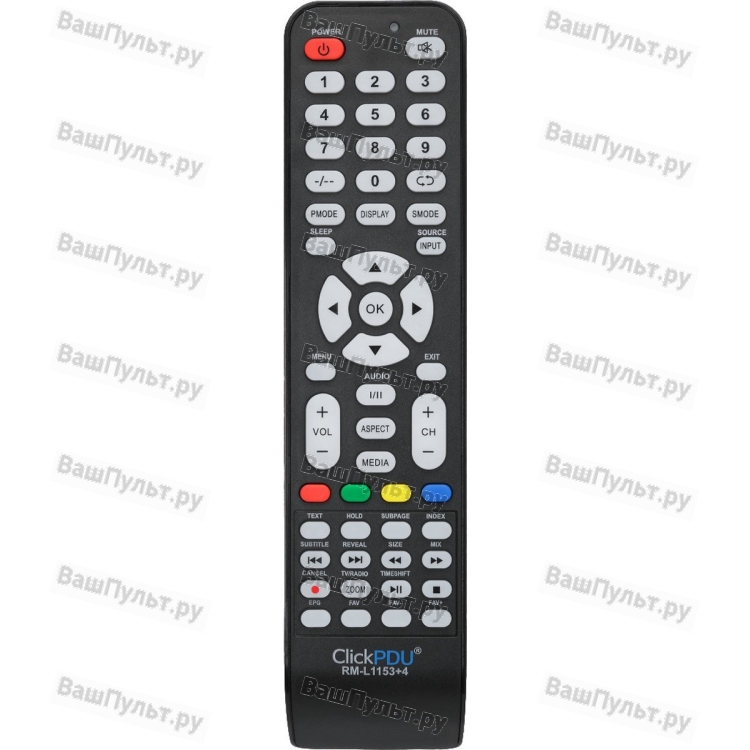 Универсальный пульт ClickPdu RM-L1153+4 ver.2026 (разные бренды)