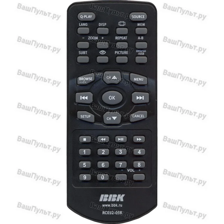 Пульт BBK RC032-02R (оригинальный)