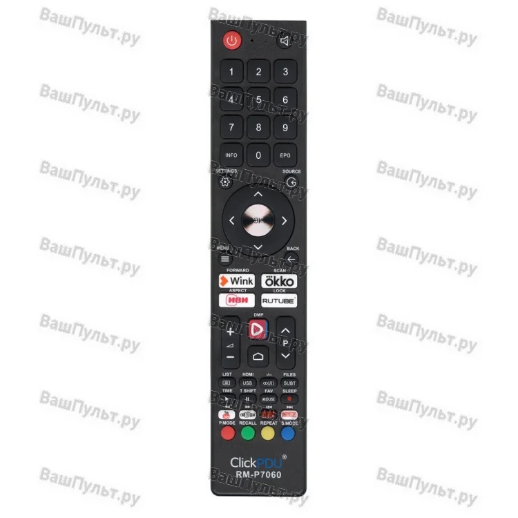 Универсальный пульт ClickPdu для Hyundai RM-P7060 (для TV)