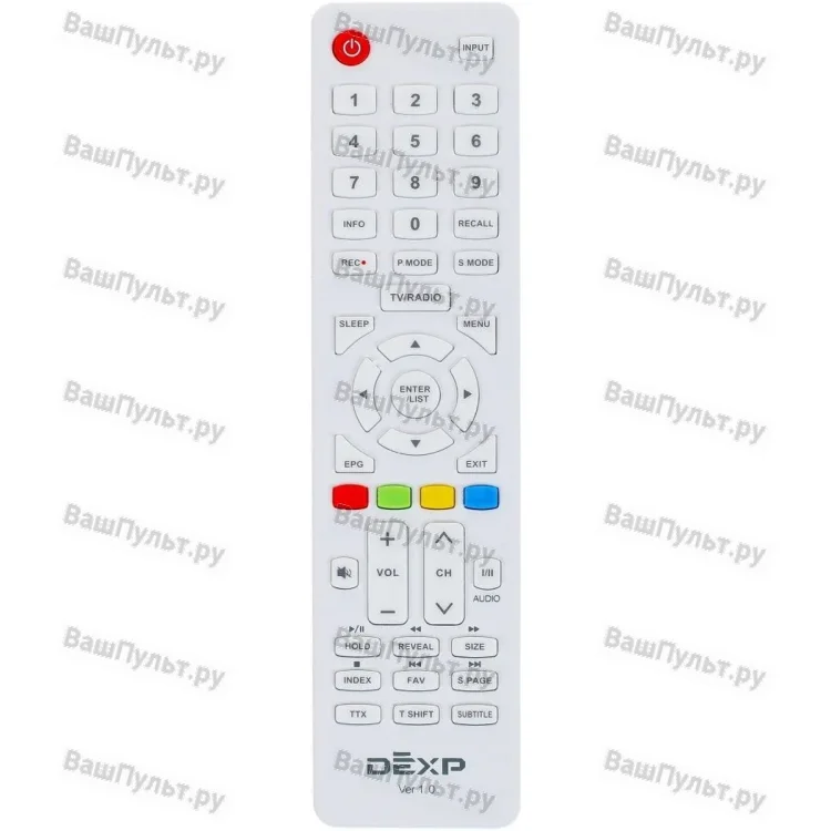 Пульт DEXP Ver.1.0 (H32D7300K/W) белый (оригинальный)