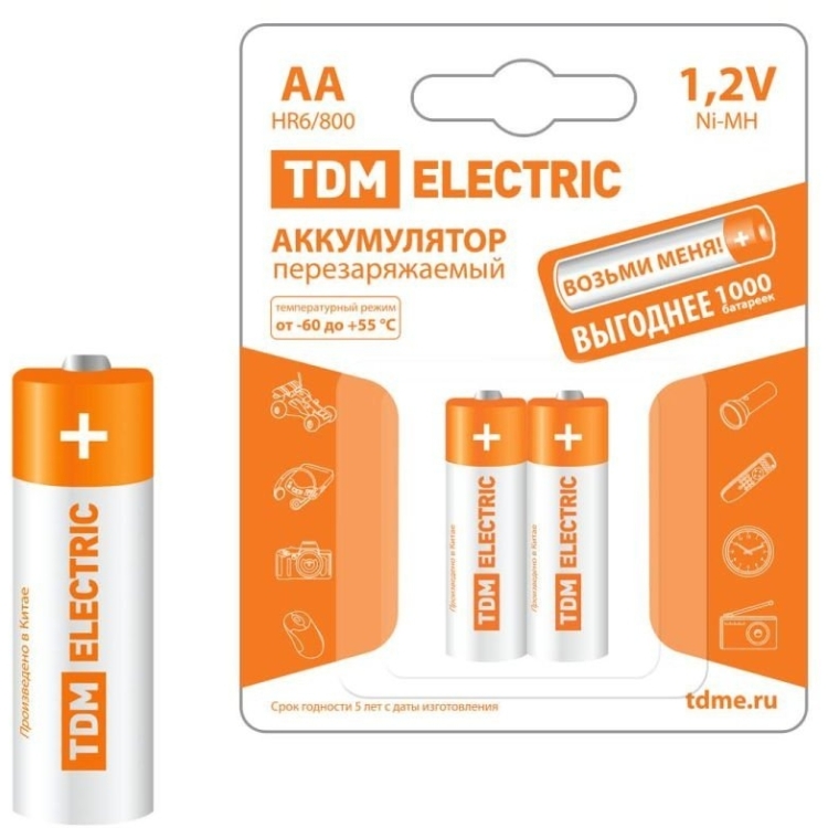 Аккумулятор AA BL2 TDM 800 mAh