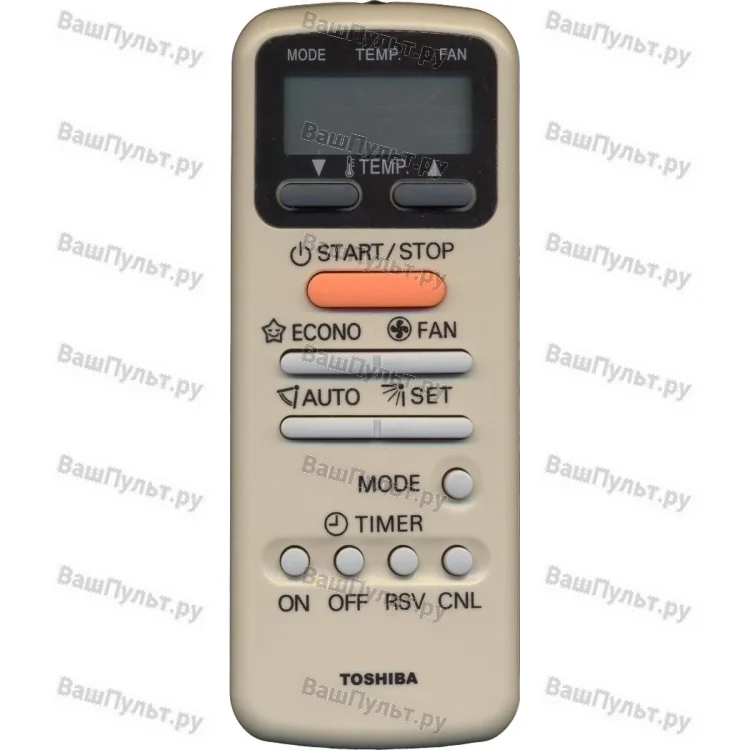 Пульт для кондиционера Toshiba RAS-09 (RAS-07, RAS09, RAS07, WH-E1NE) (оригинальный)