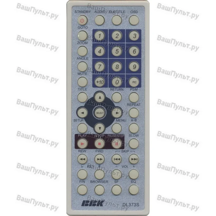 Пульт BBK DL373S (портативный DVD+TV) (оригинальный)