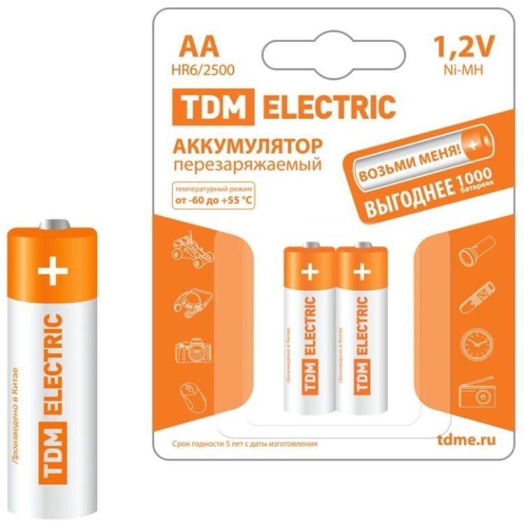 Аккумулятор AA BL2 TDM 2500 mAh