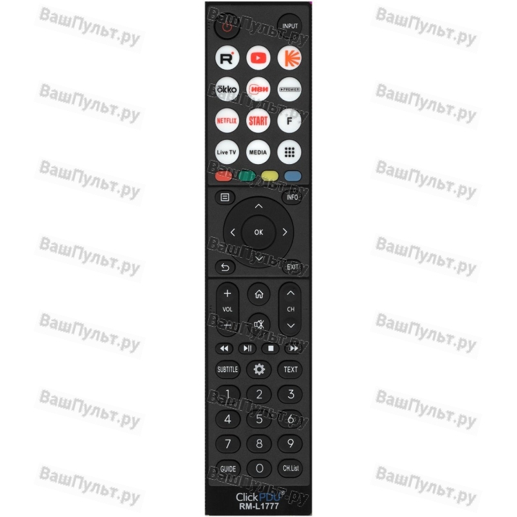 Универсальный пульт ClickPdu для Hisense RM-L1777