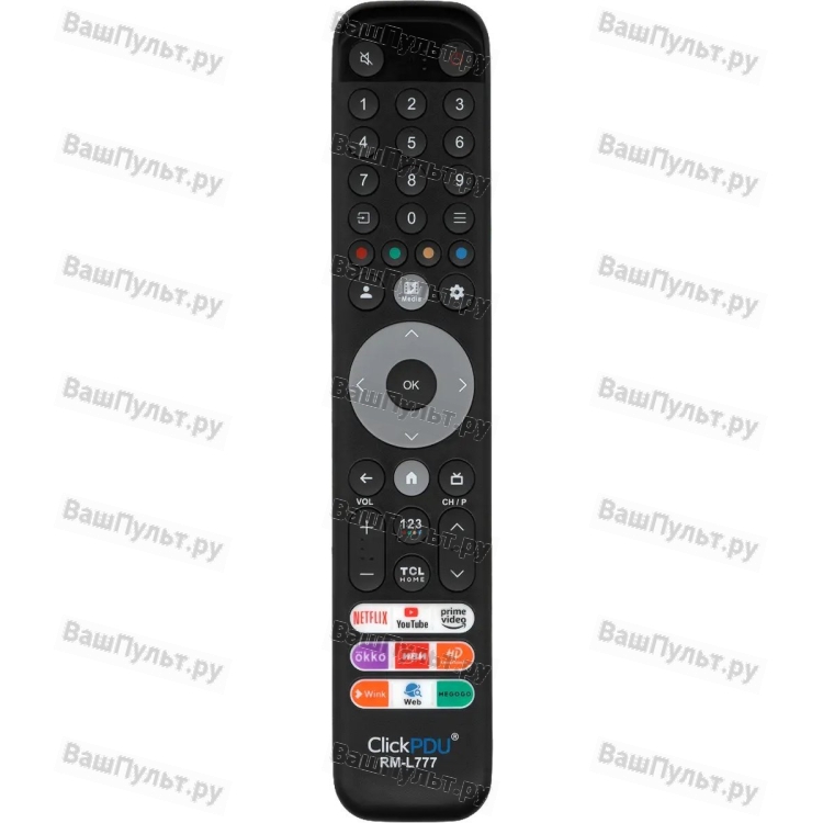Универсальный пульт ClickPdu для TCL RM-L777 (ИК-пульт)